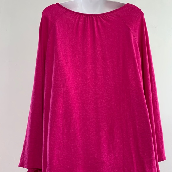 Chico’s Linen Blend Bell Long Sleeve Tunic Top - Picture 4 of 7